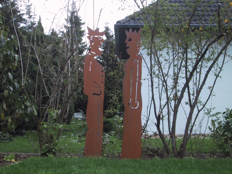 Gartenskulptur aus Stahl