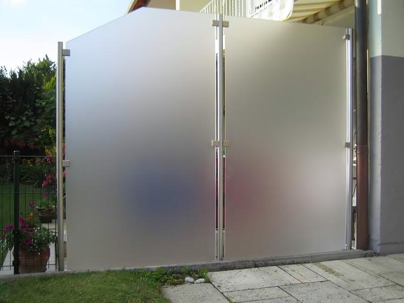 Wind-/Sichtschutz mit Edelstahlpfosten - Windschutz Sichtschutz