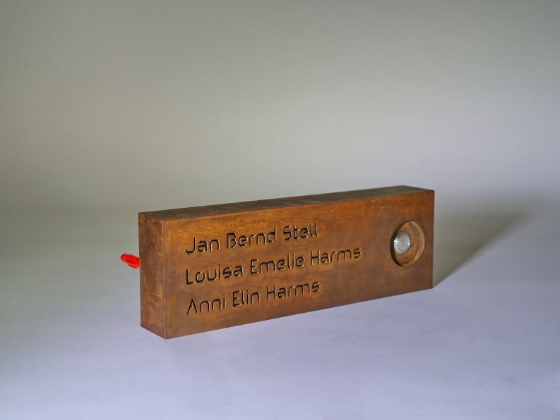 Klingelschild Corten Stahl