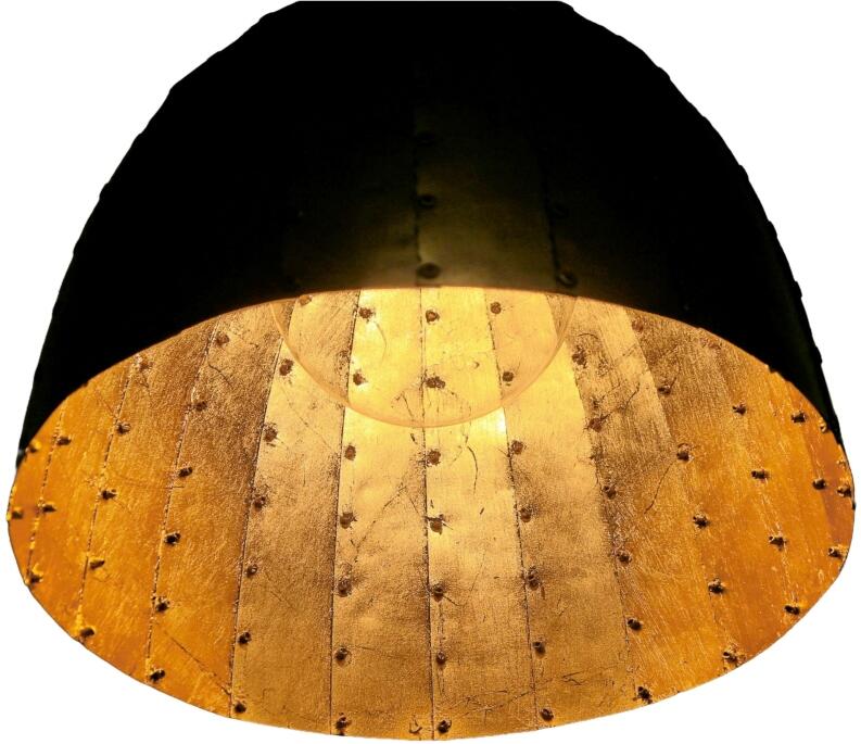 Goldkern, abgependelte Leuchte, innen vergoldet