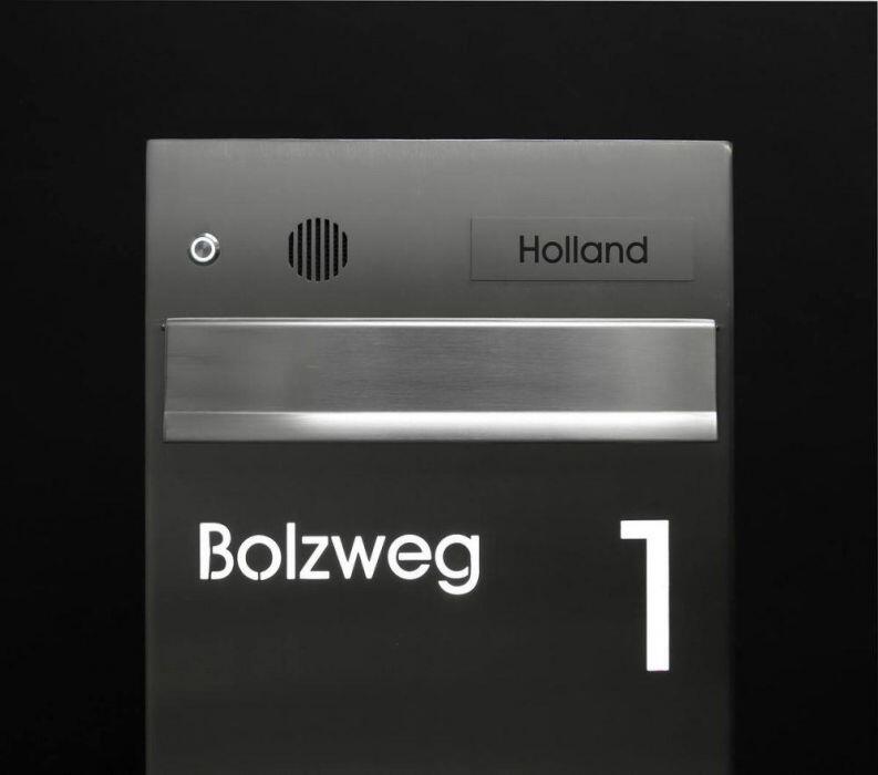 Edelstahl Briefkasten Säule