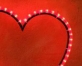 Rotleuchtendes Lichterketten Herz