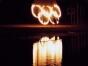 brennenden Olympiaringe