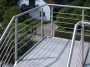 Treppe und Tragekonstruktion aus Edelstahl - Treppengeländer Dachterrasse