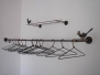 Wandgarderobe, Garderobe, Stahlgarderobe mit lustigen Vögeln