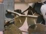 Rundes Gartentor aus Stahl und Tombak - Griff aus Bronze gegossen