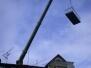 Kran Montage eines Balkones
