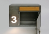 wandhängender Briefkasten aus Corten Stahl