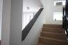 Mauerabdeckung für ein Treppenhaus aus 3mm klar lackiertem Stahlblech