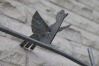 Rankgitter aus feuerverzinktem Stahl mit niedlichen gelaserten Vögel
