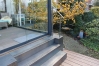 Stufentreppe, Geländer und Bekleidungen aus Stahl für eine Terrasse