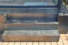 Stufentreppe, Geländer und Bekleidungen aus Stahl für eine Terrasse
