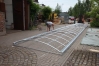 Letzte Arbeiten an einem Vordach, welches wir nächste Woche in Strasbourg aufbauen