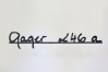 Handschrift mit Hausnummer gelasert