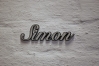 Schriftzug Simon aus Alu