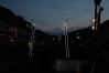 Tannenbäume über der Lamme in Bad Salzdetfurth - ganz wunderbare Weihnachtsbeleuchtung