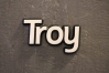 Aluminium Schriftzug "Troy"